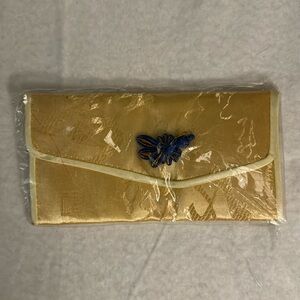 Brand new yellow silk wallet from Shanghai . Still in package